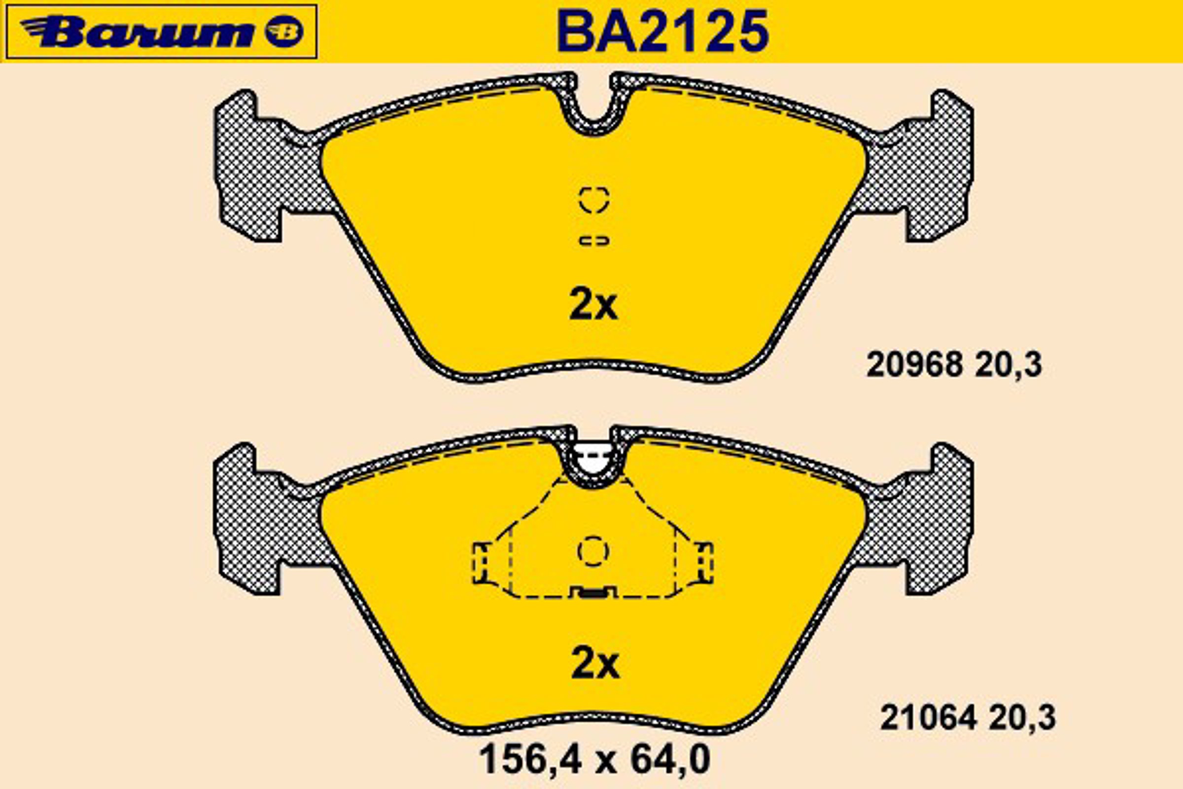 BA2125 BARUM Колодки тормозные дисковые