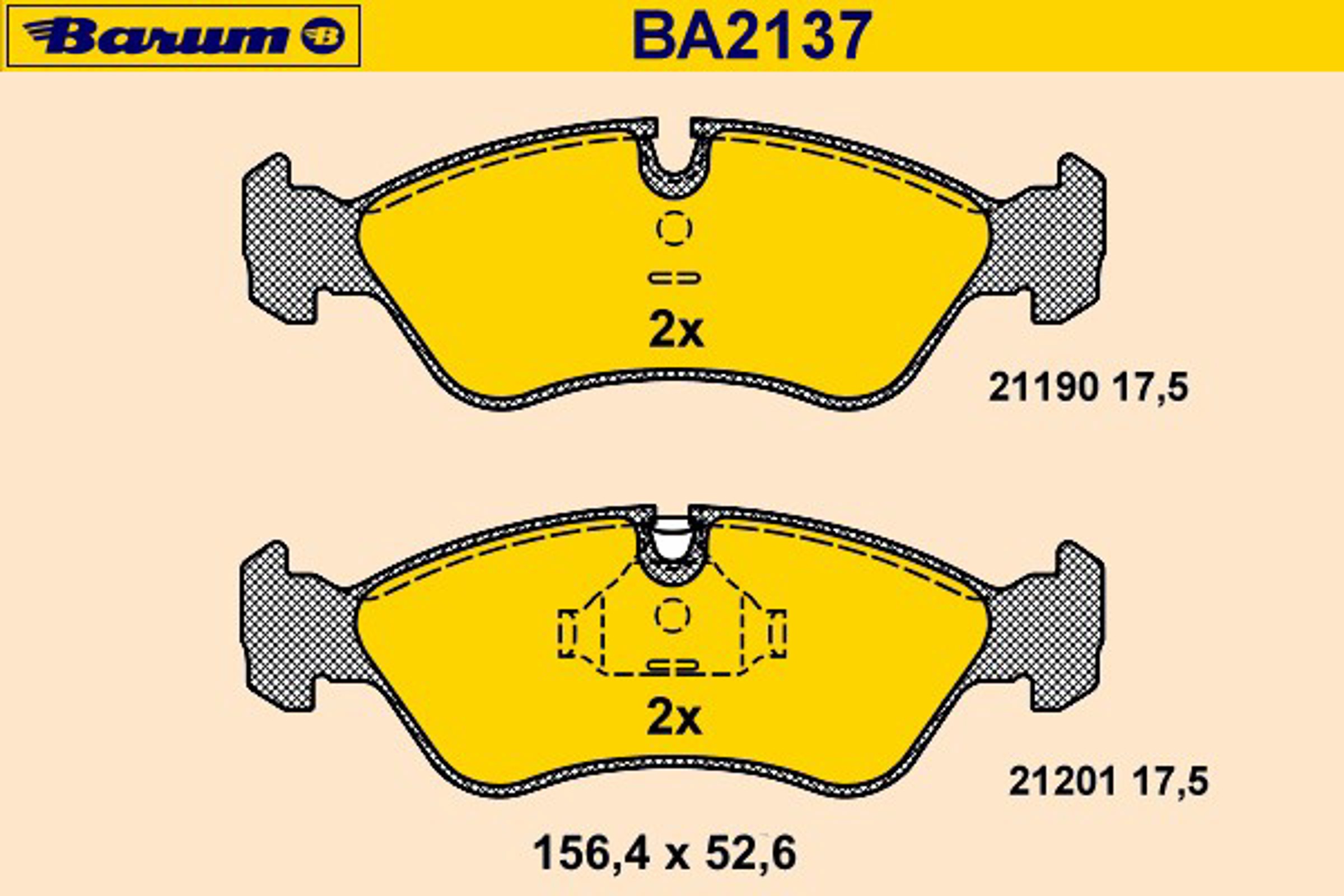 BA2137 BARUM Комплект тормозных колодок, дисковый тормоз