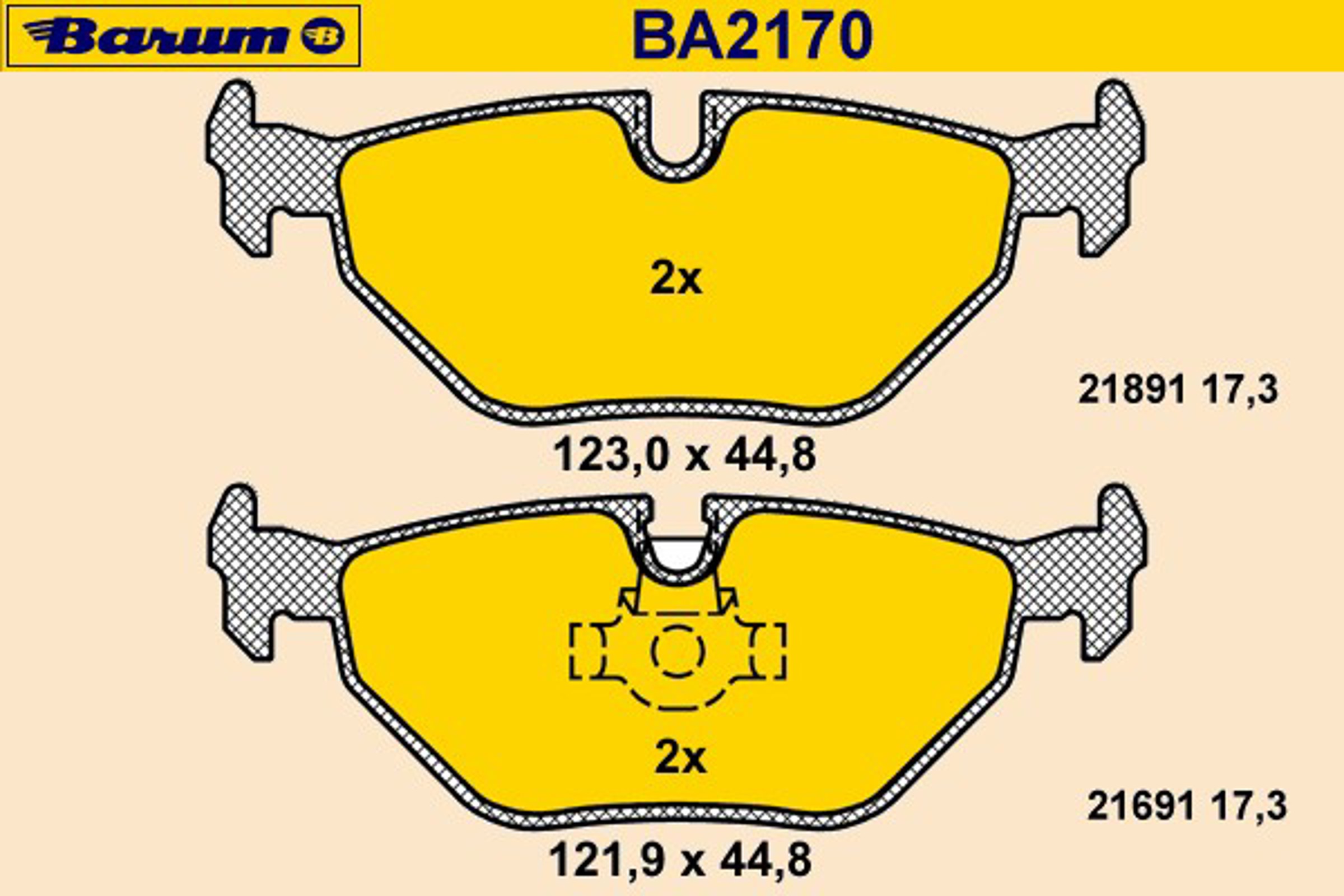 BA2170 BARUM Колодки тормозные дисковые