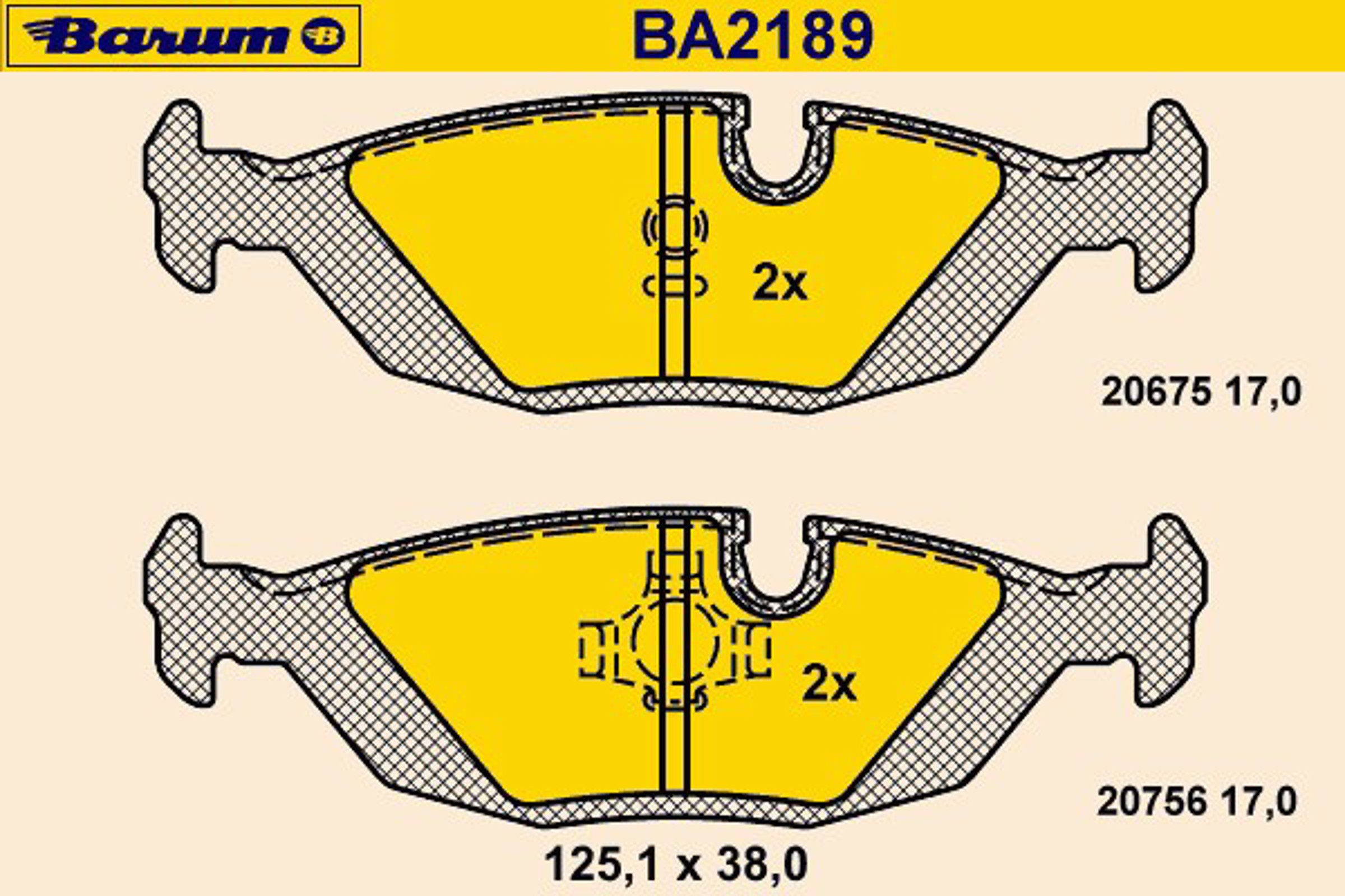 BA2189 BARUM Колодки тормозные дисковые