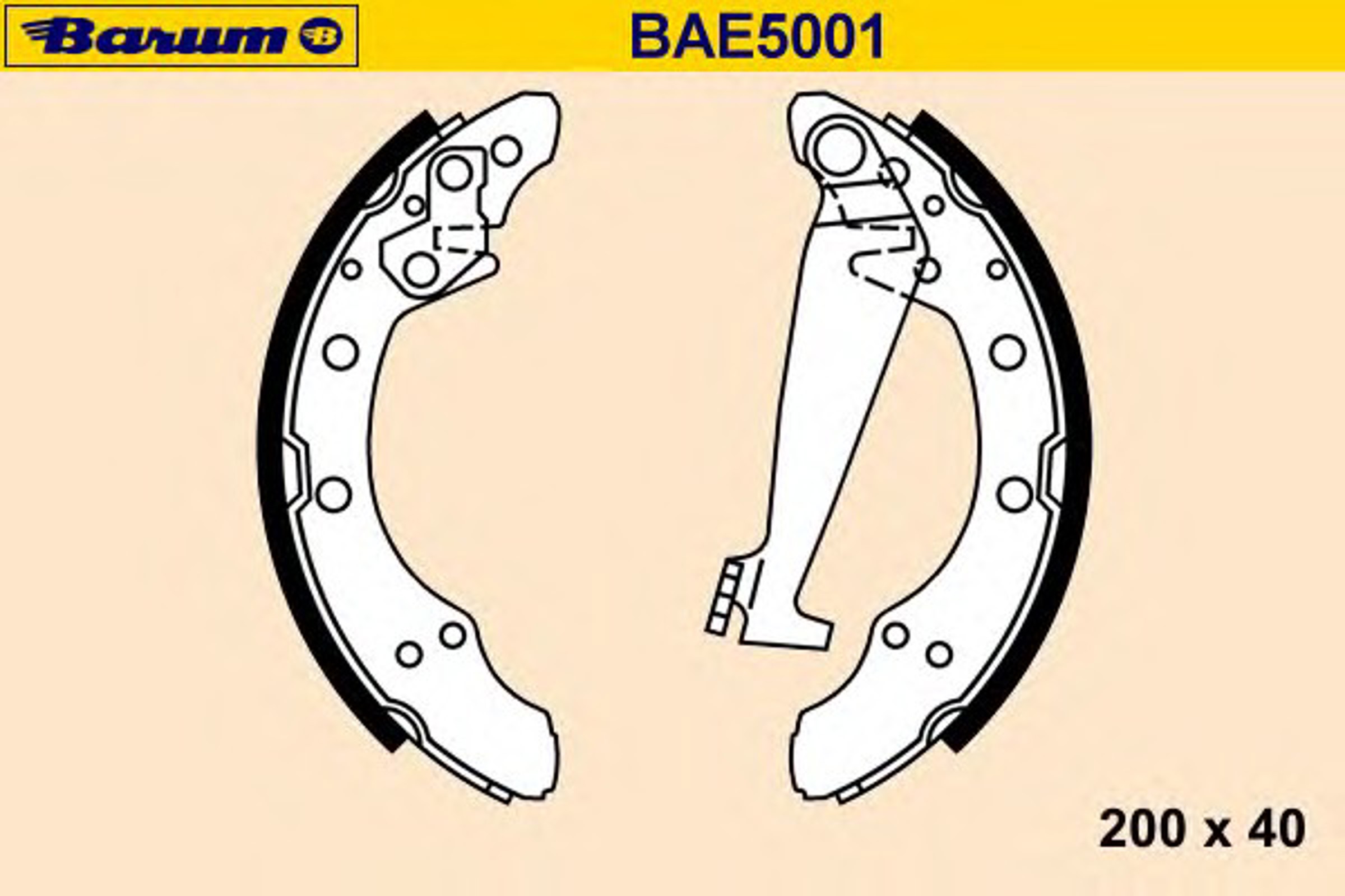 Комплект тормозных колодок BARUM BAE5001