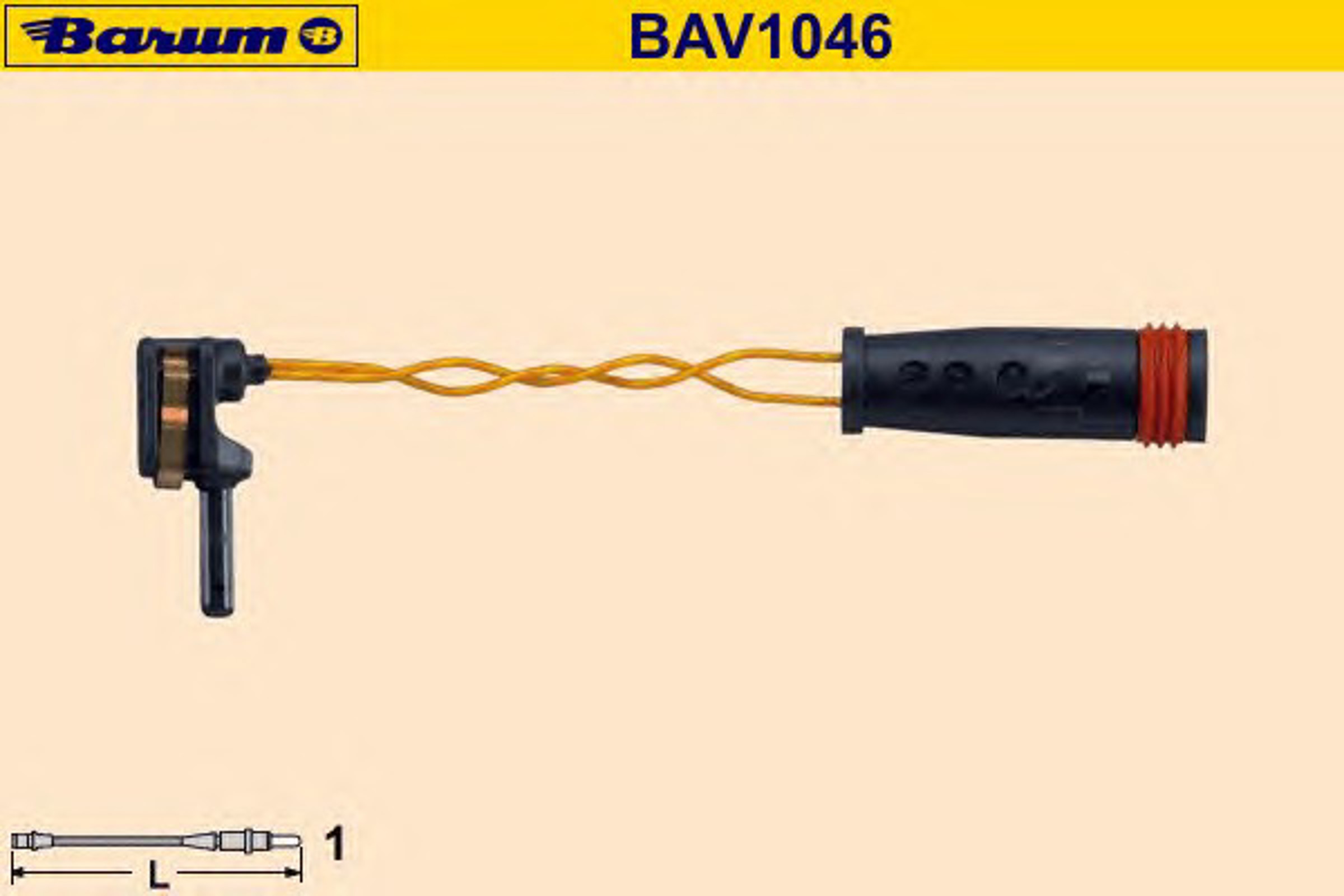 Датчик износа тормозных колодок BARUM BAV1046