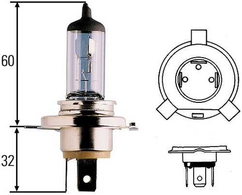 Лампа накаливания h3 12v55w bl1 standard блистер HELLA/BEHR/PAGID 8GH223498-428
