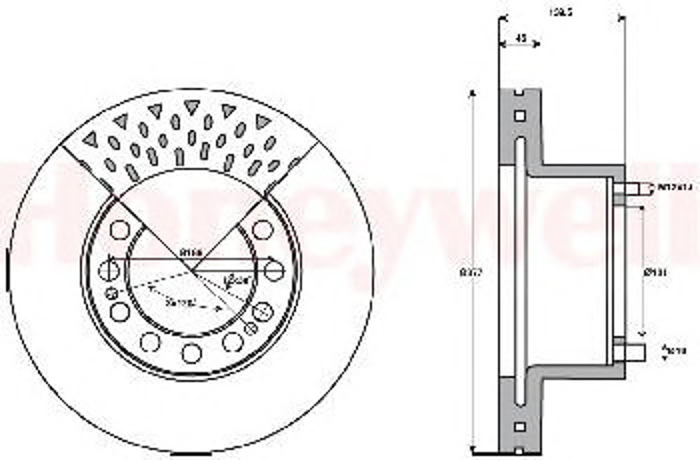 569109B BENDIX Тормозной диск