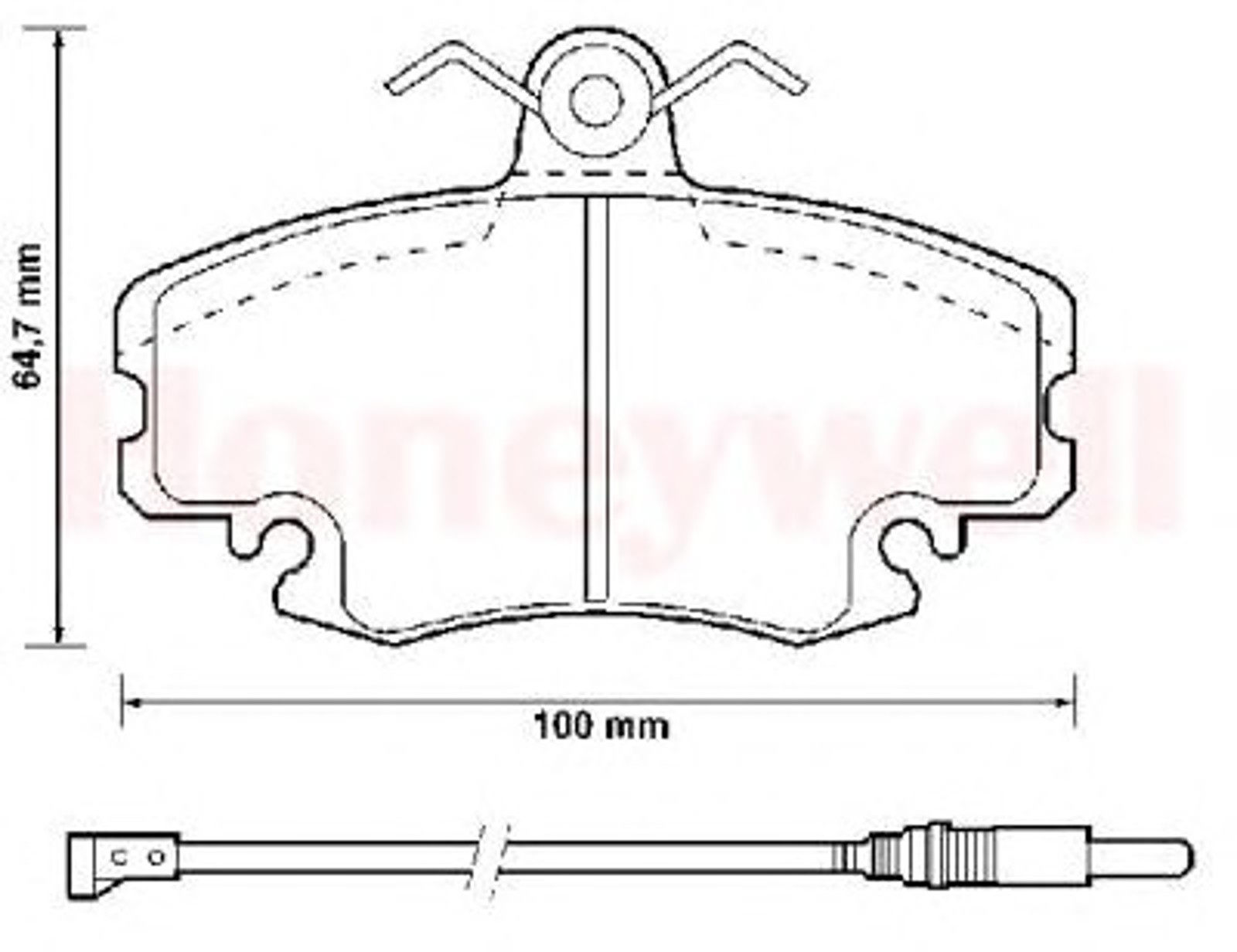 571526B BENDIX Комплект тормозных колодок, дисковый тормоз