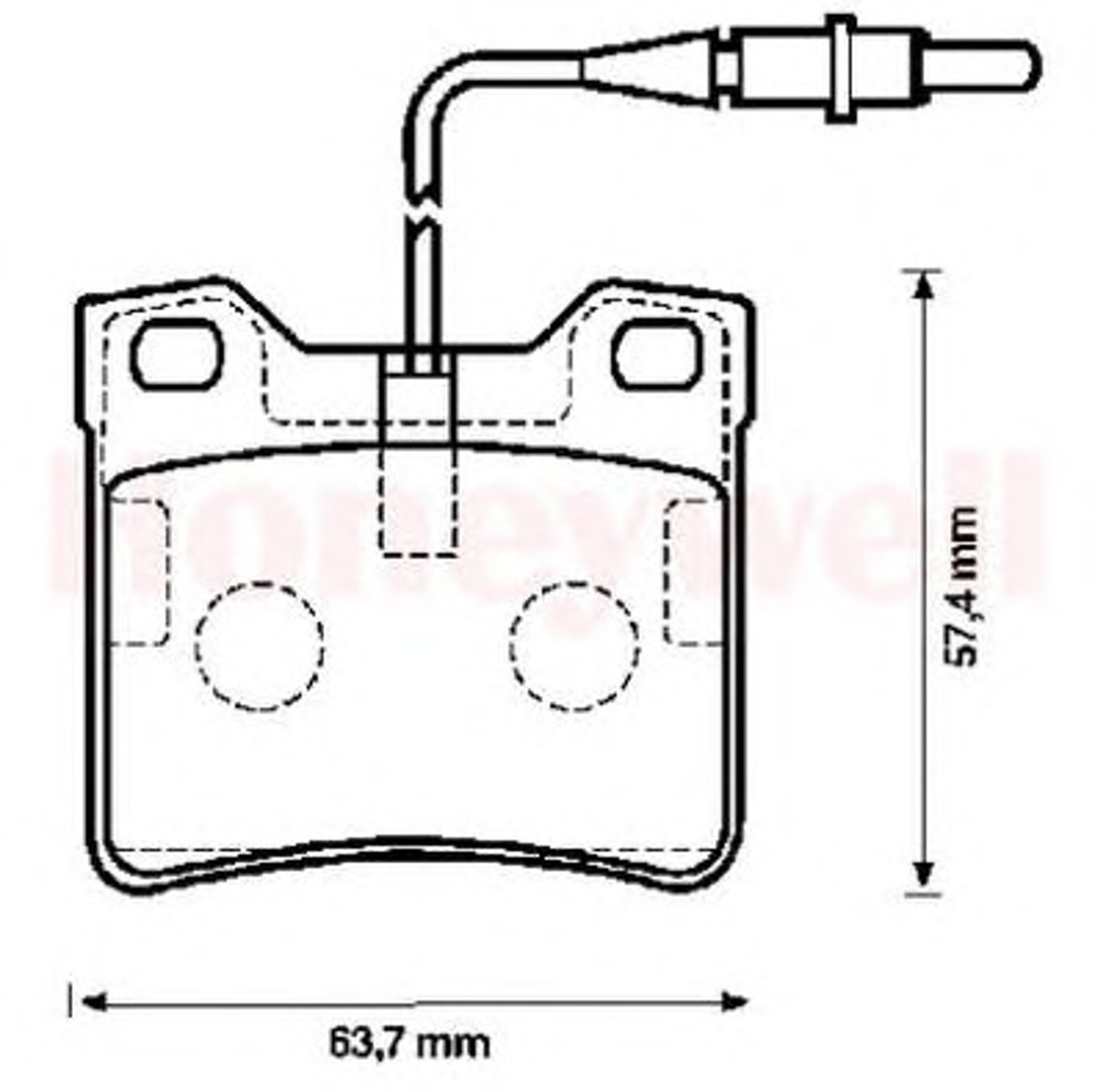 571845B BENDIX Комплект тормозных колодок, дисковый тормоз