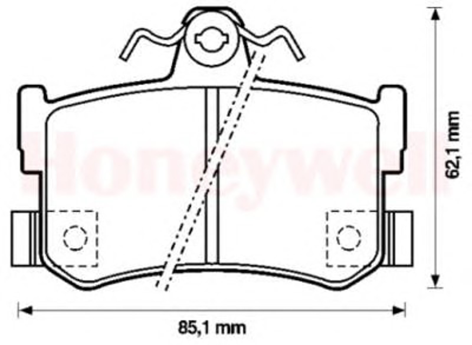 571938B BENDIX Колодки тормозные дисковые