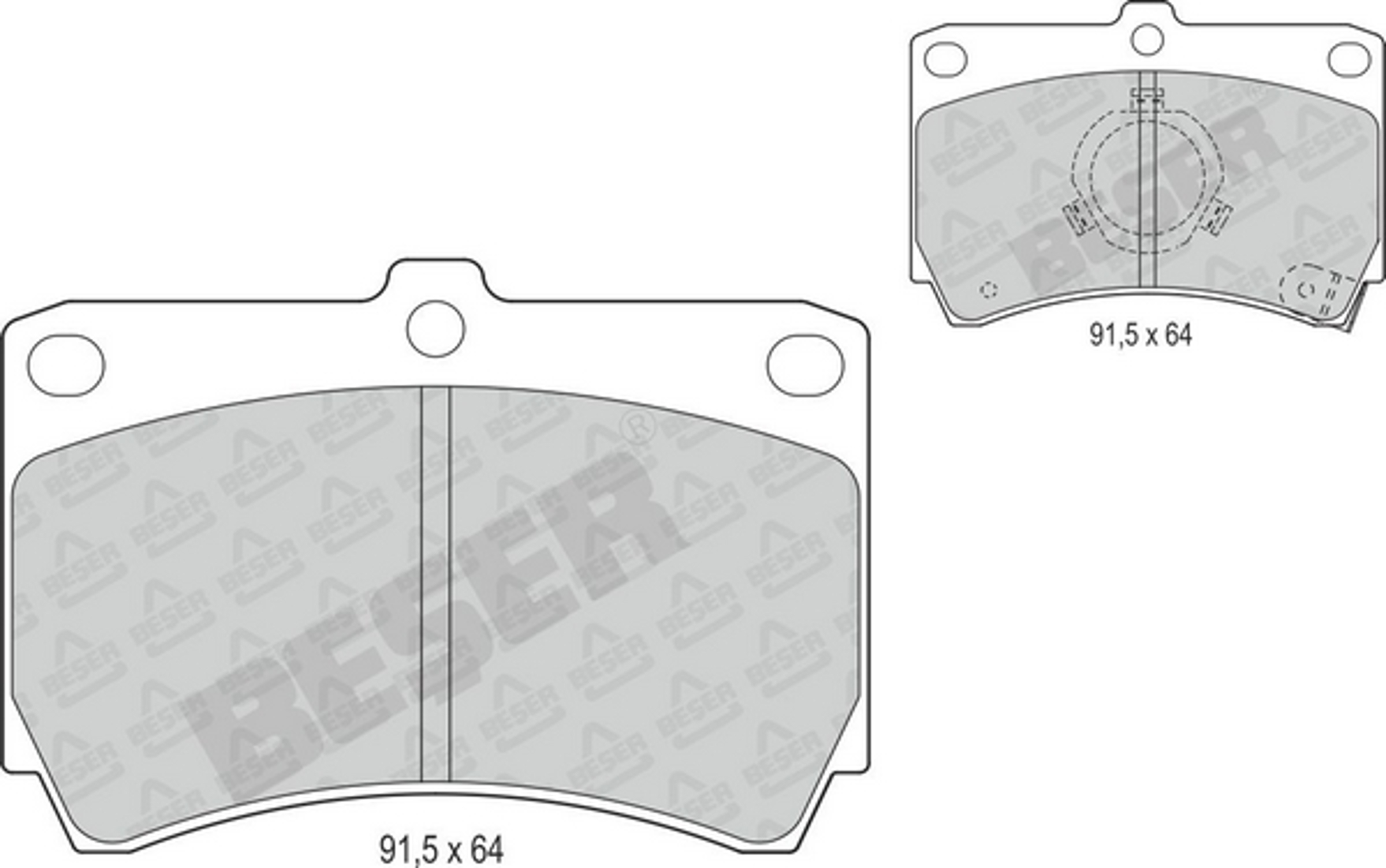 3449 BESER Колодки тормозные дисковые