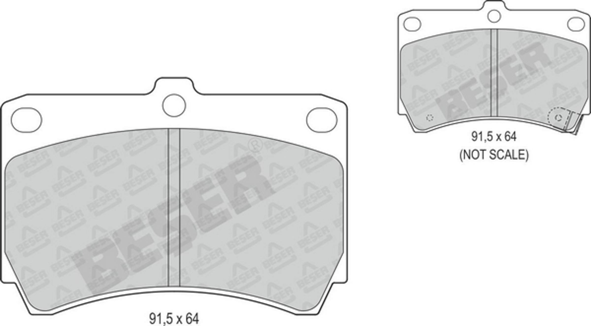 3522 BESER Колодки тормозные дисковые