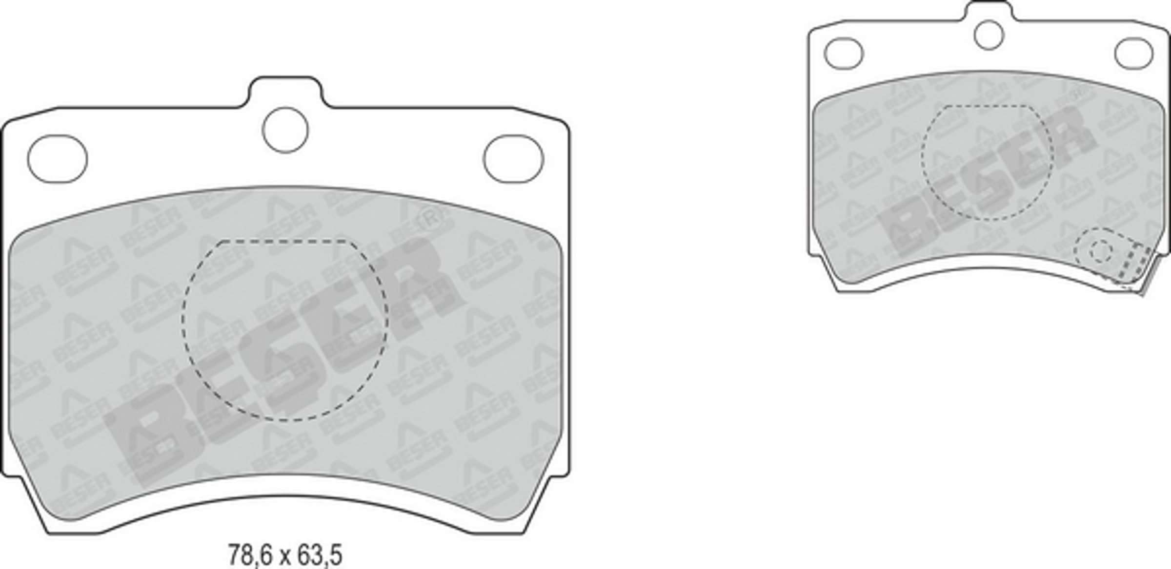 3723 BESER Колодки тормозные дисковые