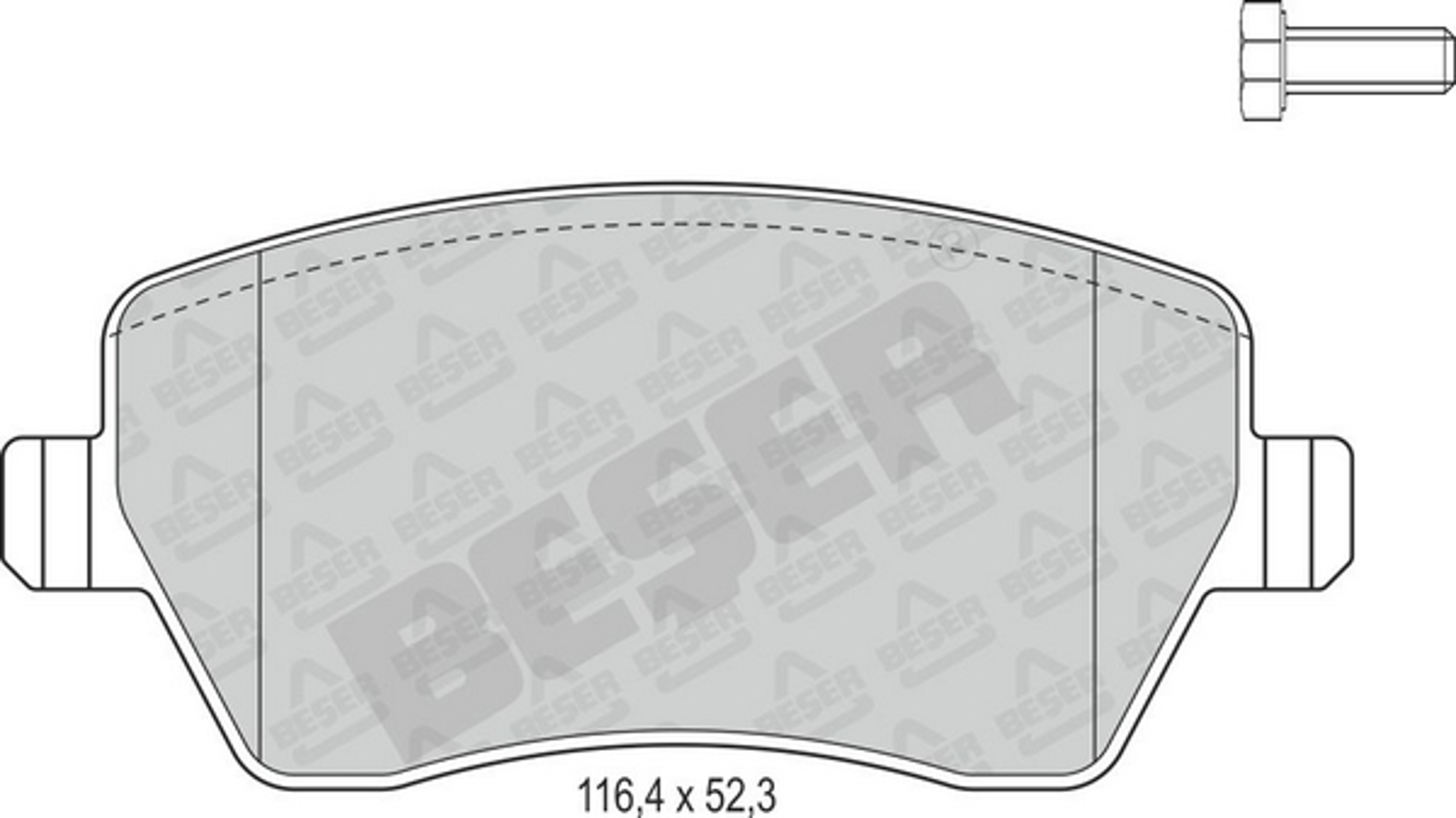 3983 BESER Колодки тормозные дисковые