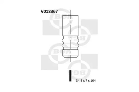 Клапан двигателя впускной BGA V018367