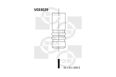 Клапан двигателя BGA V033029