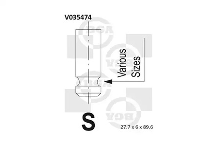 V035474 BGA Клапан двигателя