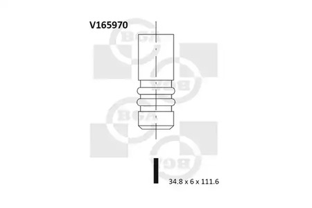 Клапан двигателя впускной BGA V165970