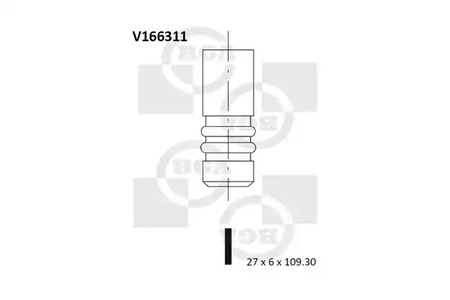 V166311 BGA Клапан двигателя выпускной