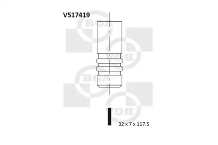 Клапан двигателя BGA V517419
