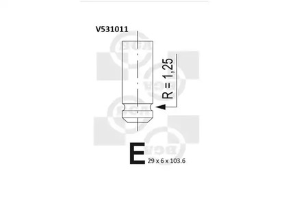 Клапан двигателя впускной BGA V531011