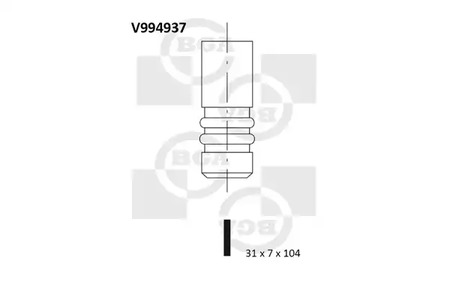 Клапан двигателя впускной BGA V994937