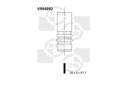 Клапан двигателя впускной BGA V994992