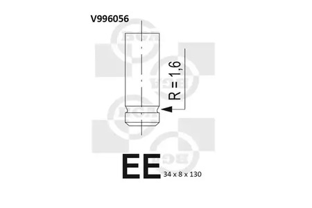 V996056 BGA Клапан двигателя выпускной