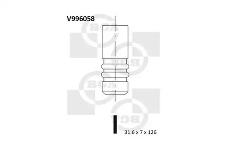 V996058 BGA Клапан двигателя