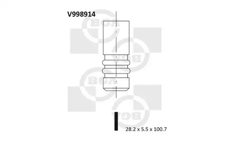 Впускной клапан BGA V998914