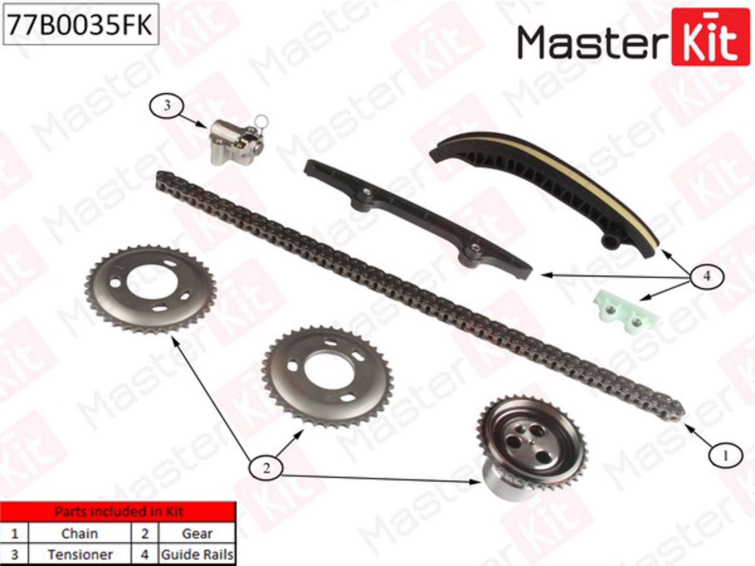 77B0035FK MASTER KIT Комплекты ГРМ с цепью