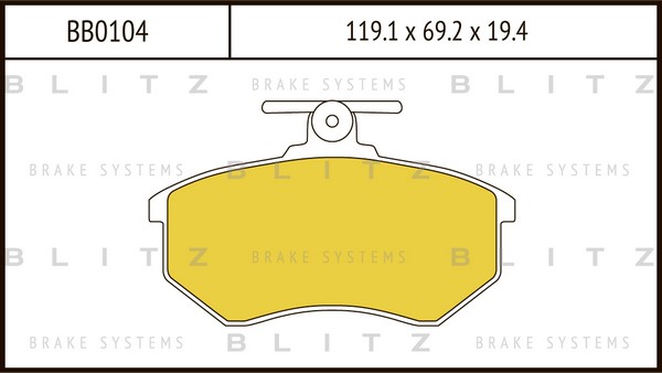 BB0104 BLITZ Тормозные колодки