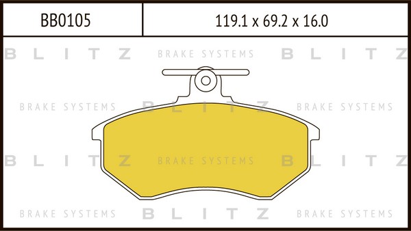 BB0105 BLITZ Тормозные колодки