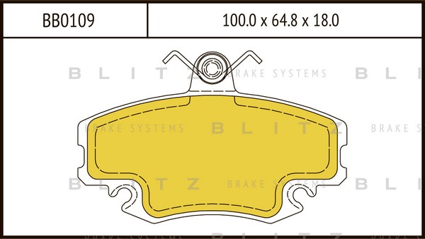 BB0109 BLITZ Тормозные колодки