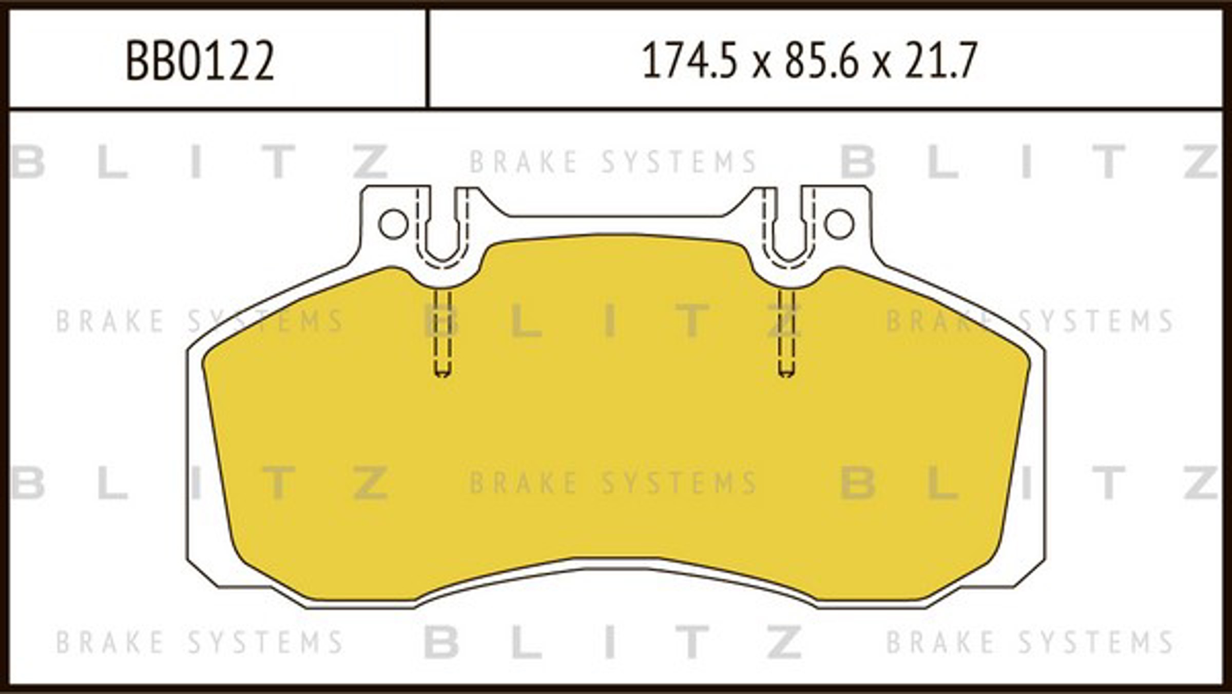 BB0122 BLITZ Колодки тормозные дисковые