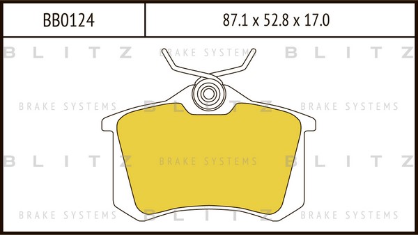 BB0124 BLITZ Тормозные колодки