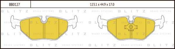 BB0127 BLITZ Тормозные колодки