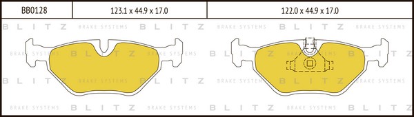 BB0128 BLITZ Тормозные колодки