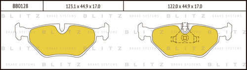 Фото 1 BB0128 BLITZ Тормозные колодки