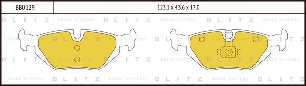 BB0129 BLITZ Тормозные колодки