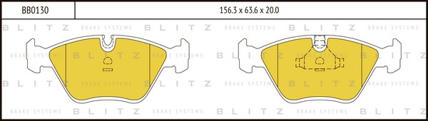 BB0130 BLITZ Тормозные колодки