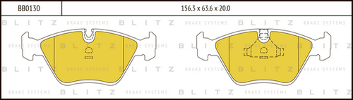 Фото 1 BB0130 BLITZ Тормозные колодки