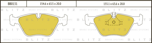 BB0131 BLITZ Колодки тормозные дисковые