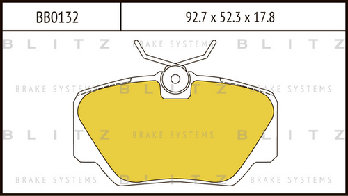 BB0132 BLITZ Колодки тормозные дисковые