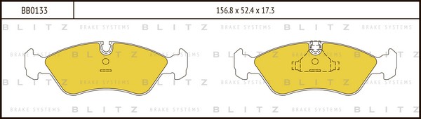 BB0133 BLITZ Тормозные колодки