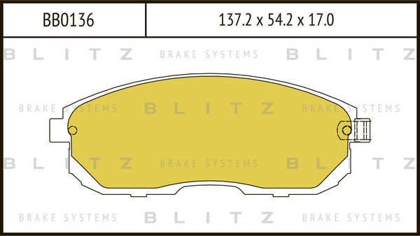 BB0136 BLITZ Колодки тормозные дисковые