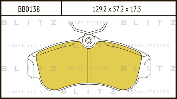 BB0138 BLITZ Колодки тормозные дисковые