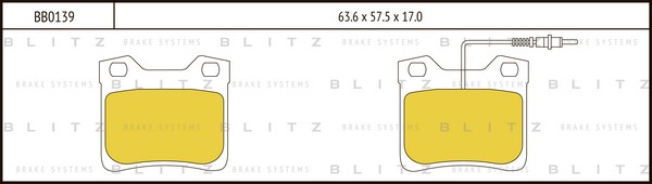 BB0139 BLITZ Тормозные колодки