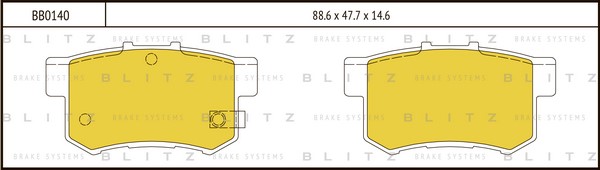 BB0140 BLITZ Тормозные колодки