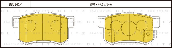 BB0141P BLITZ Тормозные колодки