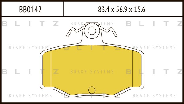 BB0142 BLITZ Тормозные колодки