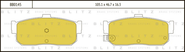 BB0145 BLITZ Колодки тормозные дисковые