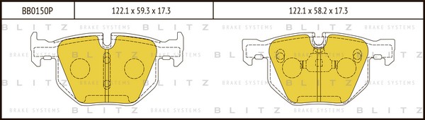 BB0150P BLITZ Тормозные колодки